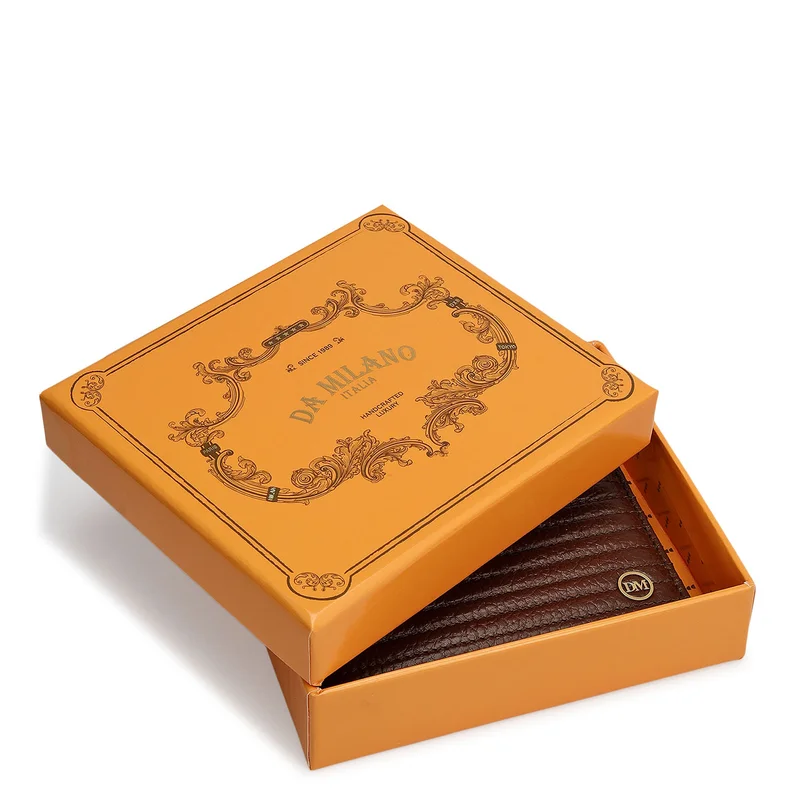 Da Milano Espresso Espresso Bifold Leather Mens Wallet for Men | Best Price UAE